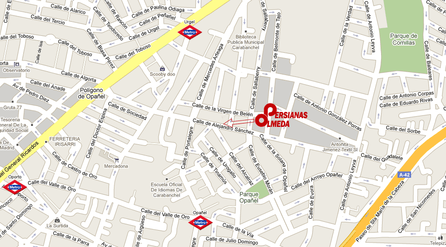 Persianas Olmeda - Alejandro S�nchez, 49 � 28020 Madrid